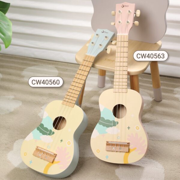CLASSIC WORLD Drewniane Ukulele Gitara dla Dzieci Niebieskie - 006