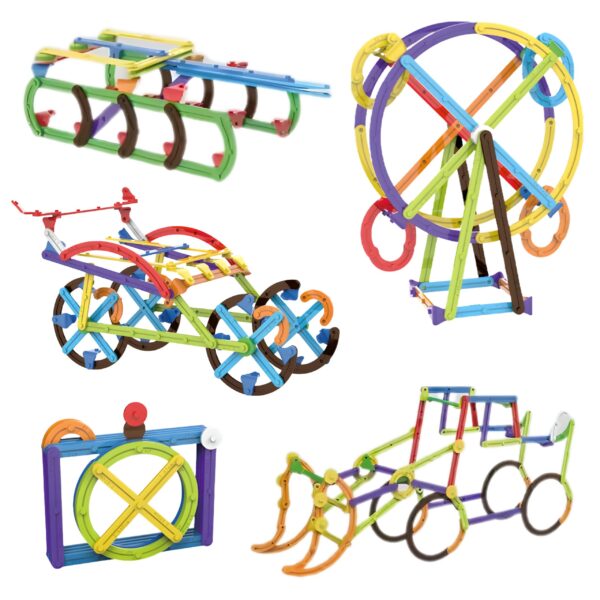 WOOPIE Klocki Konstrukcyjne Matematyczne 3D Edukacyjne 155 el. - 003