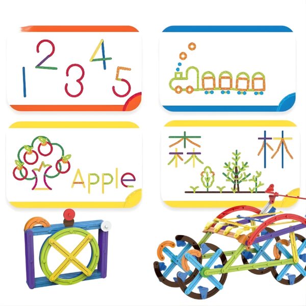 WOOPIE Klocki Konstrukcyjne Matematyczne 3D Edukacyjne 155 el. - 004