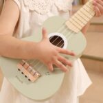 Viga Drewniane Ukulele Gitara Dla Dzieci Zielone Z Nutami - 004