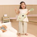 Viga Drewniane Ukulele Gitara Dla Dzieci Zielone Z Nutami - 007