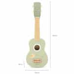 Viga Drewniane Ukulele Gitara Dla Dzieci Zielone Z Nutami - 011