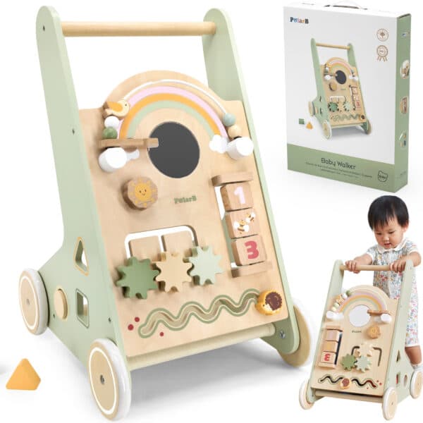 VIGA PolarB Drewniany Pchacz Chodzik Zielony Edukacyjny - 001