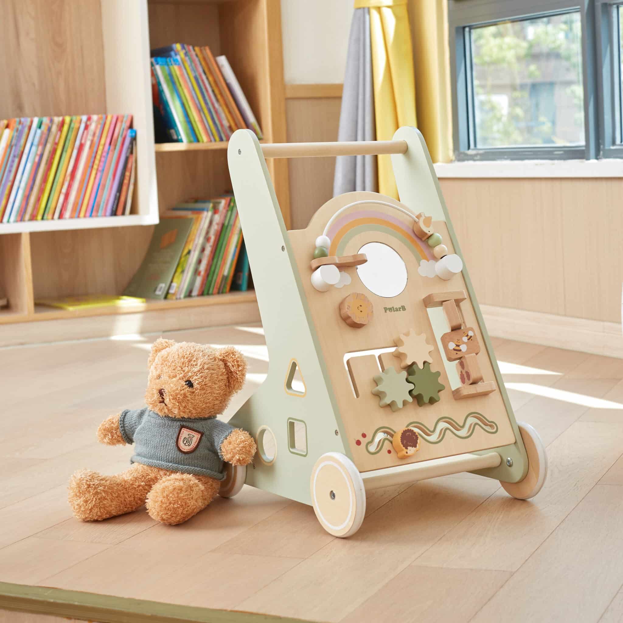 VIGA PolarB Drewniany Pchacz Chodzik Zielony Edukacyjny - 008