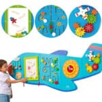 VIGA Drewniana Tablica Sensoryczna Manipulacyjna Samolot Certyfikat FSC Montessori - 001