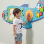 VIGA Drewniana Tablica Sensoryczna Manipulacyjna Samolot Certyfikat FSC Montessori - 006