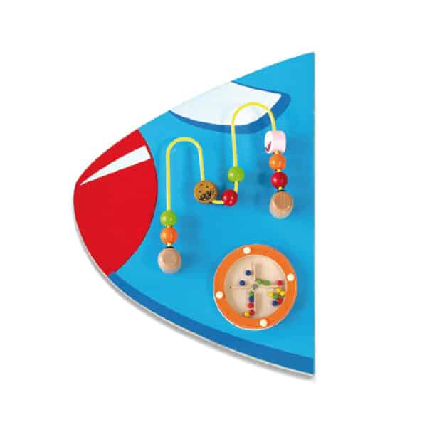 VIGA Drewniana Tablica Sensoryczna Manipulacyjna Samolot Certyfikat FSC Montessori - 009