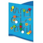 VIGA Drewniana Tablica Sensoryczna Manipulacyjna Samolot Certyfikat FSC Montessori - 011