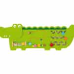VIGA Tablica Edukacyjna Manipulacyjna Sensoryczna Drewniana Krokodyl Certyfikat FSC Montessori - 002