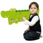 VIGA Tablica Edukacyjna Manipulacyjna Sensoryczna Drewniana Krokodyl Certyfikat FSC Montessori - 003