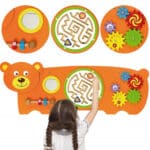 VIGA Tablica Sensoryczna Manipulacyjna Miś Certyfikat FSC Montessori - 001