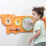 VIGA Tablica Sensoryczna Manipulacyjna Miś Certyfikat FSC Montessori - 002