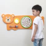VIGA Tablica Sensoryczna Manipulacyjna Miś Certyfikat FSC Montessori - 003