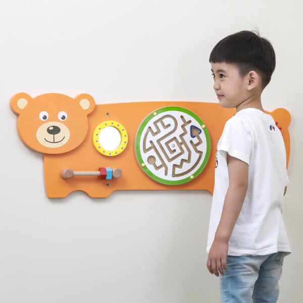 VIGA Tablica Sensoryczna Manipulacyjna Miś Certyfikat FSC Montessori - 003
