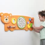 VIGA Tablica Sensoryczna Manipulacyjna Miś Certyfikat FSC Montessori - 006