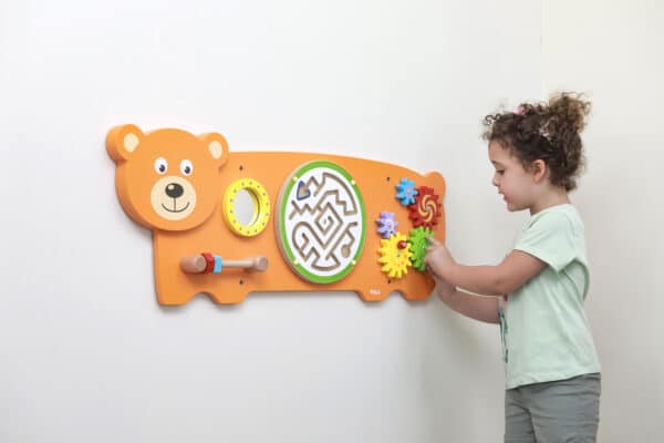 VIGA Tablica Sensoryczna Manipulacyjna Miś Certyfikat FSC Montessori - 006
