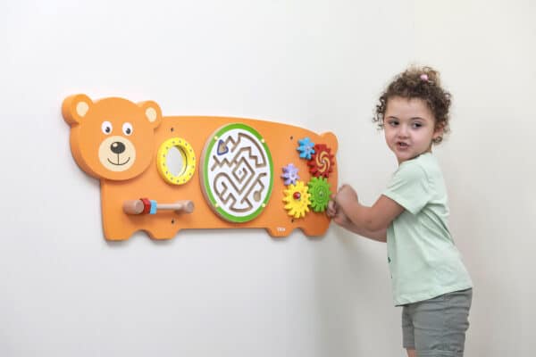 VIGA Tablica Sensoryczna Manipulacyjna Miś Certyfikat FSC Montessori - 007