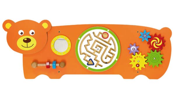 VIGA Tablica Sensoryczna Manipulacyjna Miś Certyfikat FSC Montessori - 012
