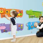 VIGA Tablica Sensoryczna Manipulacyjna Miś Certyfikat FSC Montessori - 013
