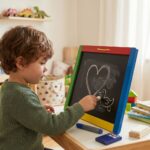VIGA Drewniana Dwustronna Tablica Magnetyczna Kredowa Akcesoria - 004