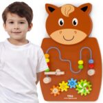 VIGA Drewniana Tablica Manipulacyjna Konik Certyfikat FSC Montessori - 001