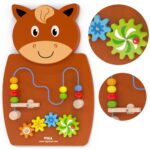 VIGA Drewniana Tablica Manipulacyjna Konik Certyfikat FSC Montessori - 005