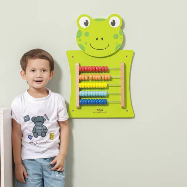 VIGA Drewniana Tablica Manipulacyjna Liczydło Żabka Certyfikat FSC Montessori - 008
