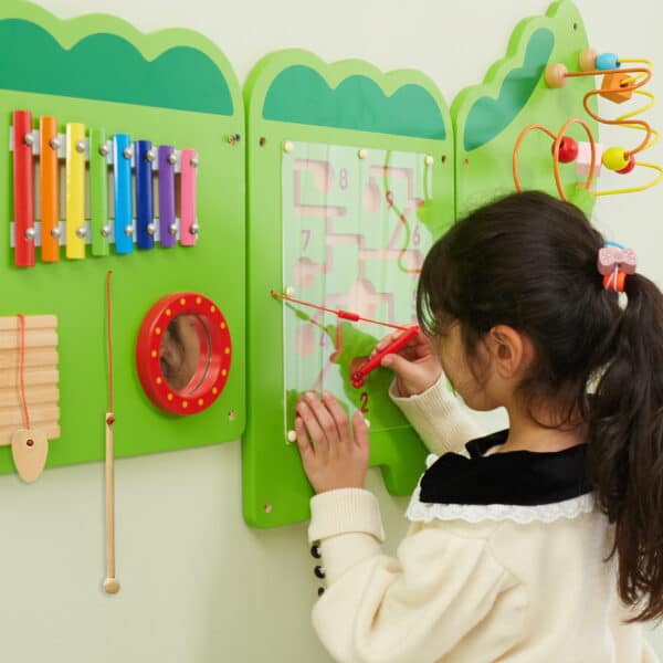 VIGA Tablica Sensoryczna Manipulacyjna Krokodyl Certyfikat FSC Montessori - 003