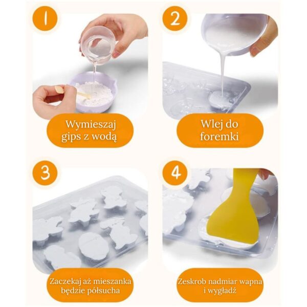 WOOPIE Zestaw DIY Magnesy Odlewy Gipsowe Księżniczki 11 el - 005
