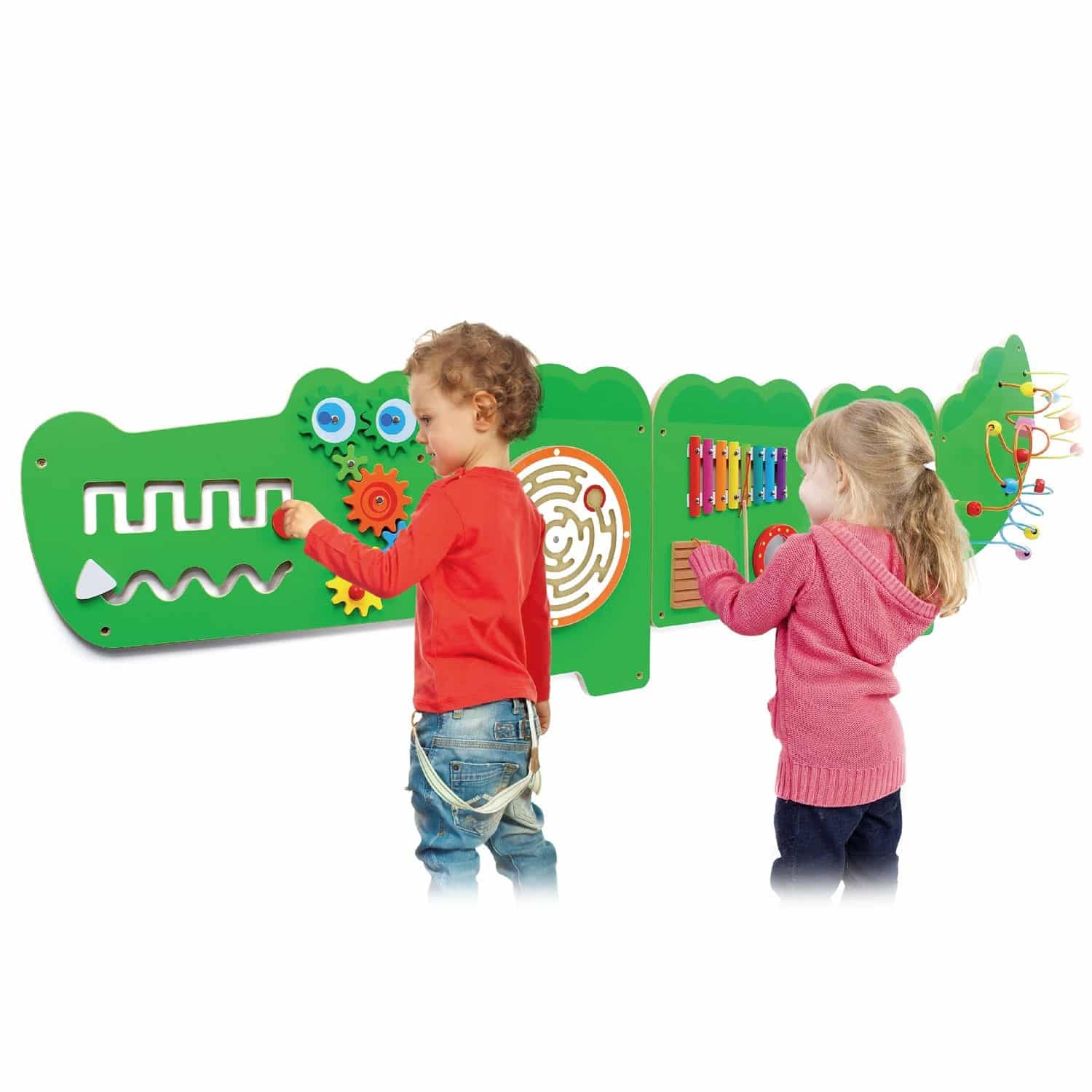 VIGA Tablica Sensoryczna Manipulacyjna Krokodyl Certyfikat FSC Montessori - 007