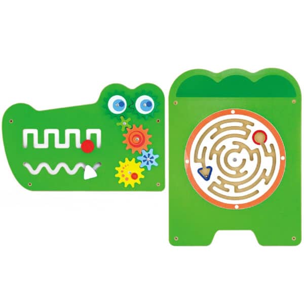 VIGA Tablica Sensoryczna Manipulacyjna Krokodyl Certyfikat FSC Montessori - 008