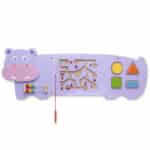 VIGA Tablica Sensoryczna Manipulacyjna Hipopotam Certyfikat FSC Montessori - 002