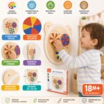 VIGA Drewniana Tablica Kolory Certyfikat FSC Montessori - 002