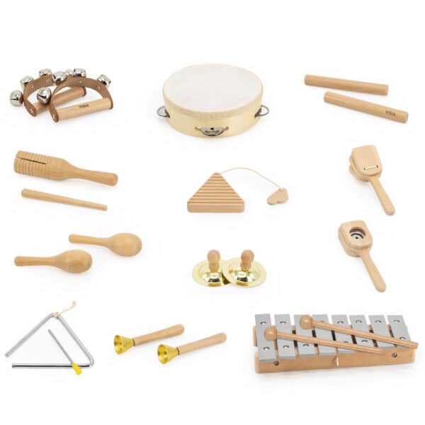 VIGA Drewniana Tablica Muzyczna Zestaw 12 Instrumentów Perkusyjnych - 006