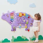 VIGA Drewniana Tablica Sensoryczna-Manipulacyjna EDU Triceratops - 007