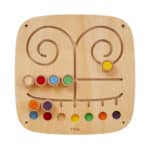 VIGA Drewniana Tablica Manipulacyjna Sensoryczna Labirynt Dotknij i Dopasuj - 008