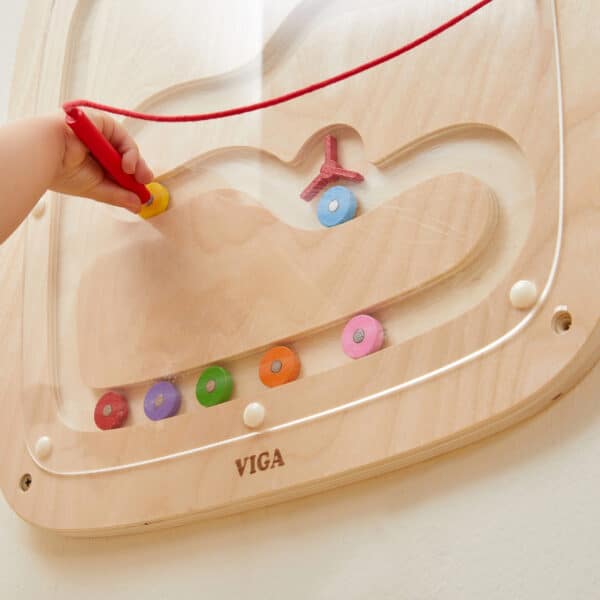 VIGA Drewniana Tablica Manipulacyjna Sensoryczna Przepływ Grawitacyjny - 002