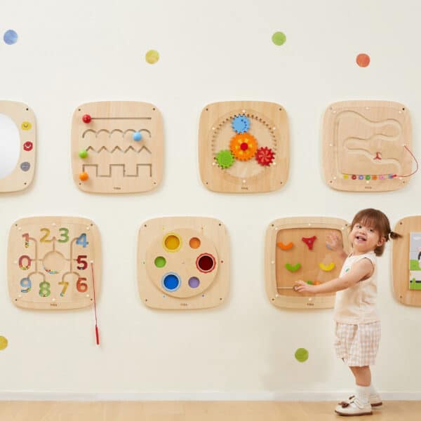 VIGA Drewniana Tablica Manipulacyjna Sensoryczna Nauka Liczenia Sorter - 005