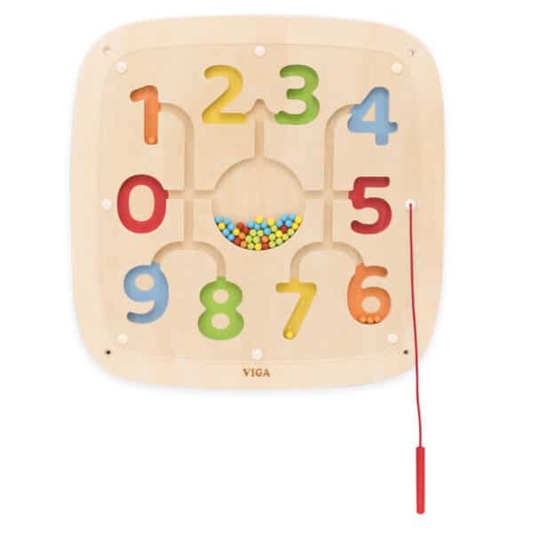 VIGA Drewniana Tablica Manipulacyjna Sensoryczna Nauka Liczenia Sorter - 006