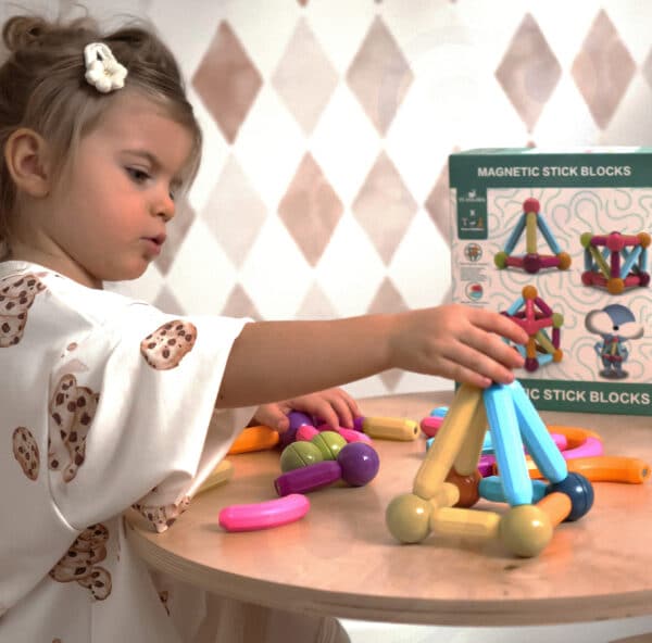 WOOPIE Magnetyczne Klocki Konstrukcyjne Edukacyjne Duże Grube 28 el. - 002