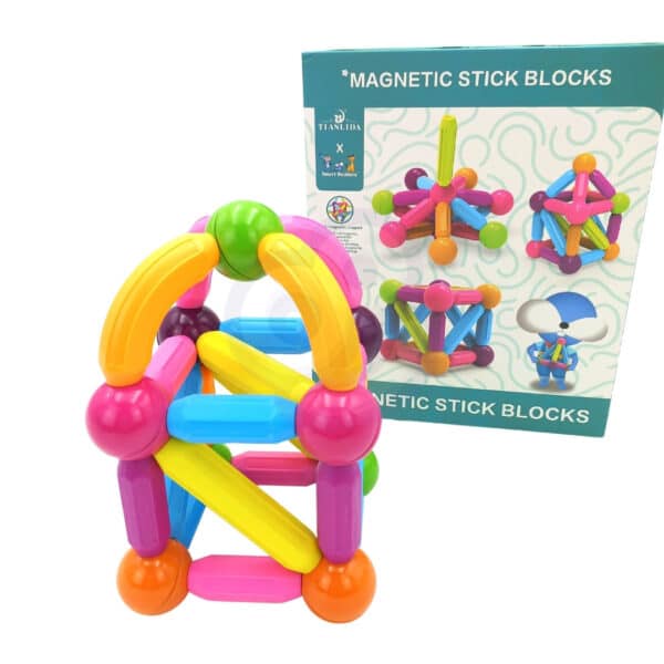 WOOPIE Magnetyczne Klocki Konstrukcyjne Edukacyjne Duże Grube 28 el. - 009