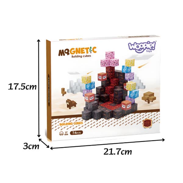 WOOPIE Klocki Magnetyczne Bloczki Sześciany Piksele 74el. - 008