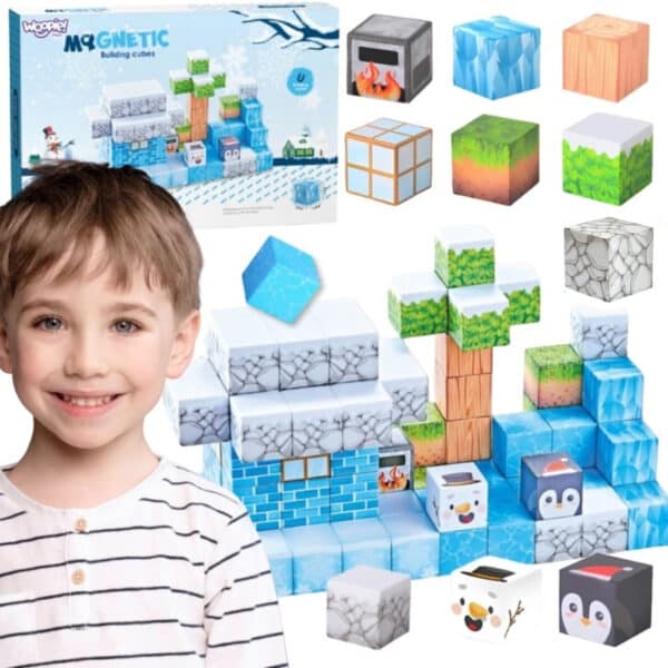 WOOPIE Klocki Magnetyczne Konstrukcyjne Zimowy Świat klocków - 001