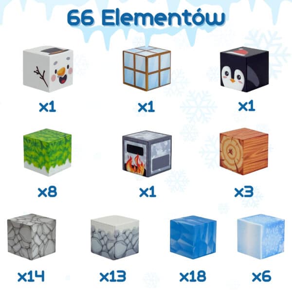 WOOPIE Klocki Magnetyczne Konstrukcyjne Zimowy Świat klocków - 008