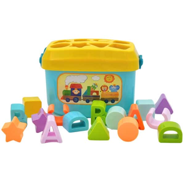 WOOPIE BABY Sorter 2w1 Skrzynka Walizka + Nauka Alfabetu i Kształtów - 005
