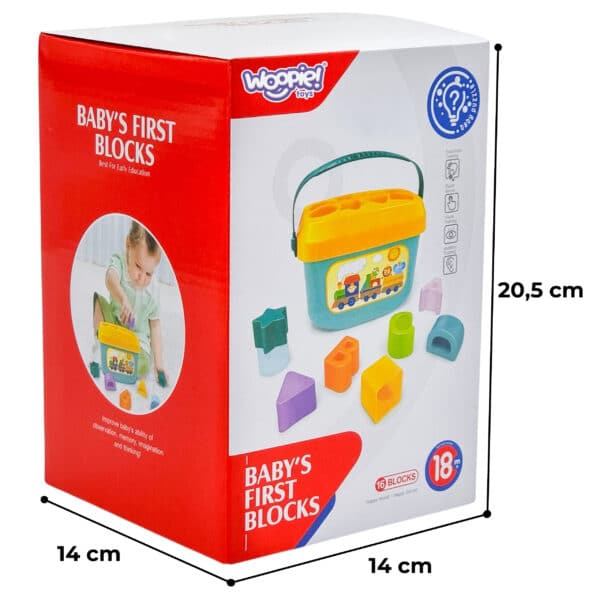 WOOPIE BABY Sorter 2w1 Skrzynka Walizka + Nauka Alfabetu i Kształtów - 009