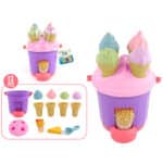WOOPIE Zestaw do Piaskownicy Lody Foremki Wiaderko z Lodami do piasku - 004