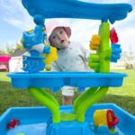 WOOPIE Stolik Wodny 4w1 Piaskownica Wodospad XL 4-Poziomowy Delfin - 003