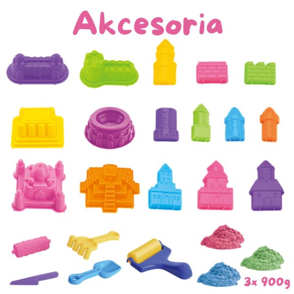 WOOPIE Zestaw Piasek Kinetyczny SAND SPIRIT Zamek 24 el. - 002