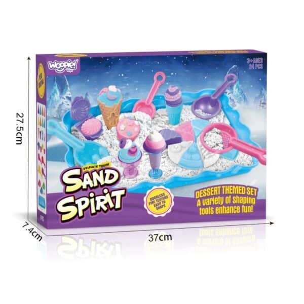 WOOPIE SAND FAIRY Piasek Kinetyczny Zestaw Lodziarnia Desery 24el - 003